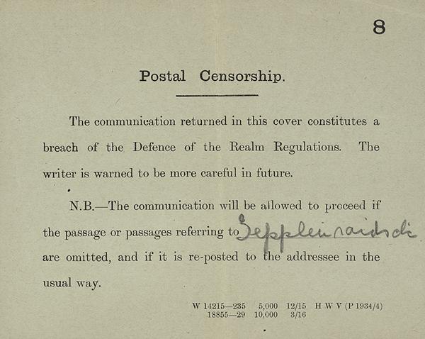 Shadows of the First World War: Surveillance, Censorship, and the Right to&nbsp;Privacy