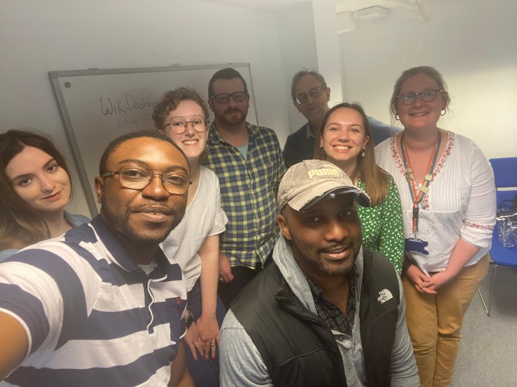 A group of editors from the Edit-a-thon event